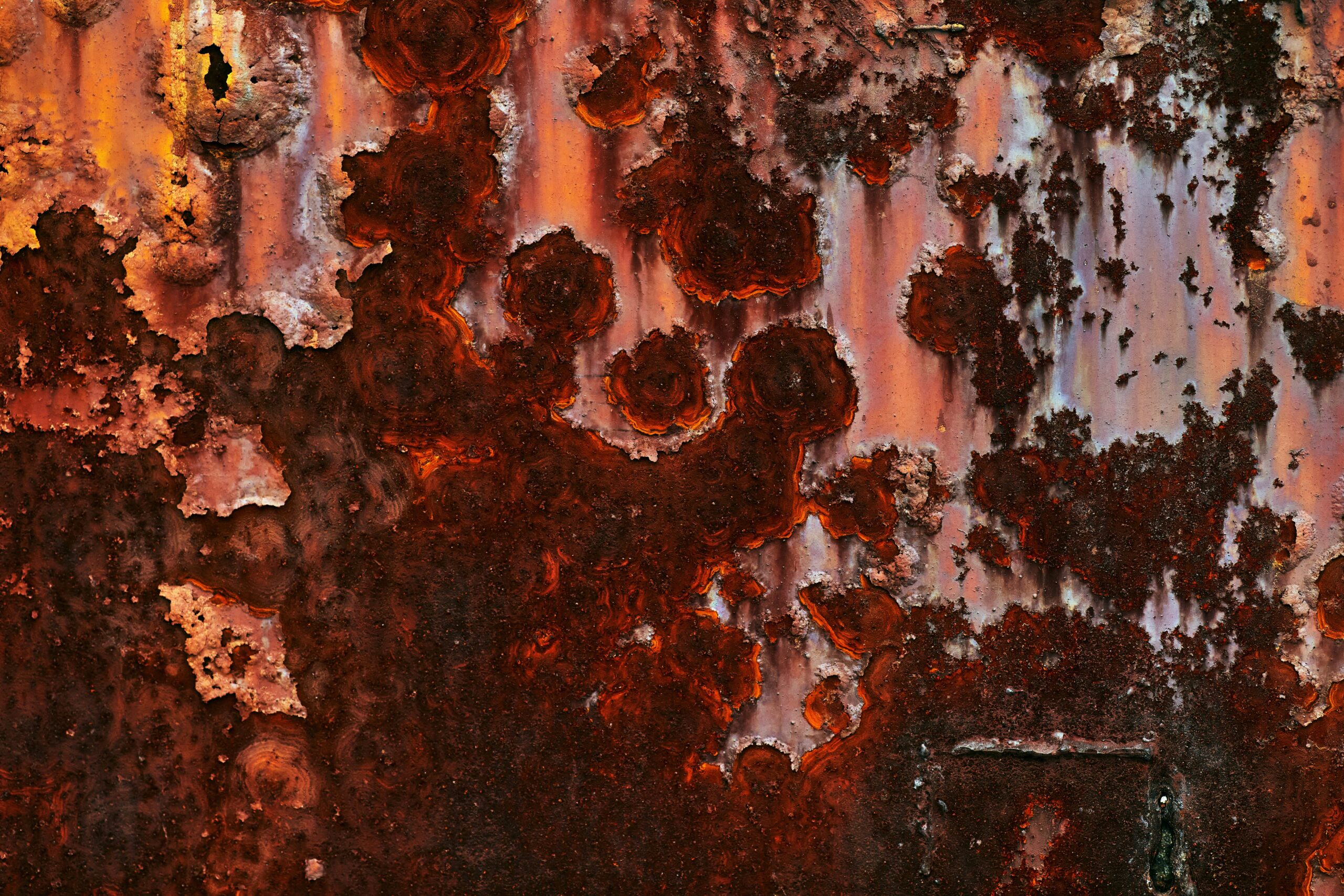 Deep red rusted iron texture